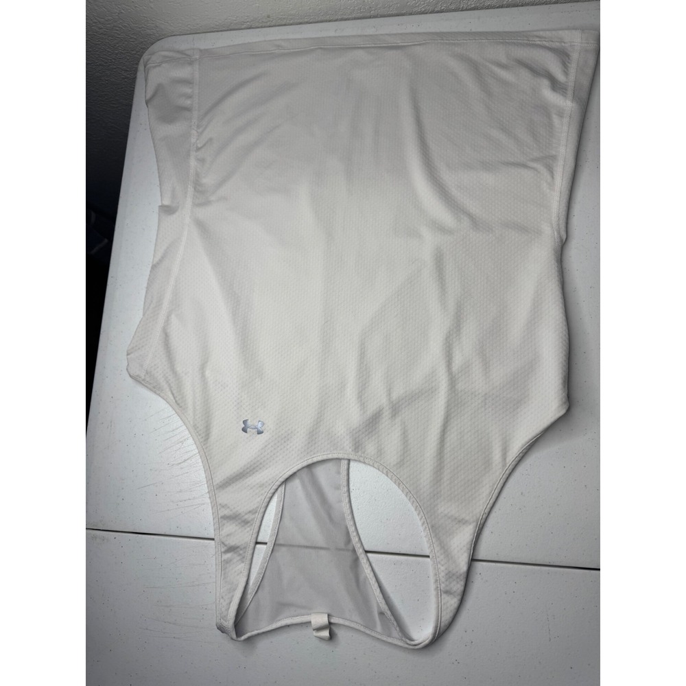 Under Armour HeatGear White Racerback Tank Top Mesh Back Fitted XL